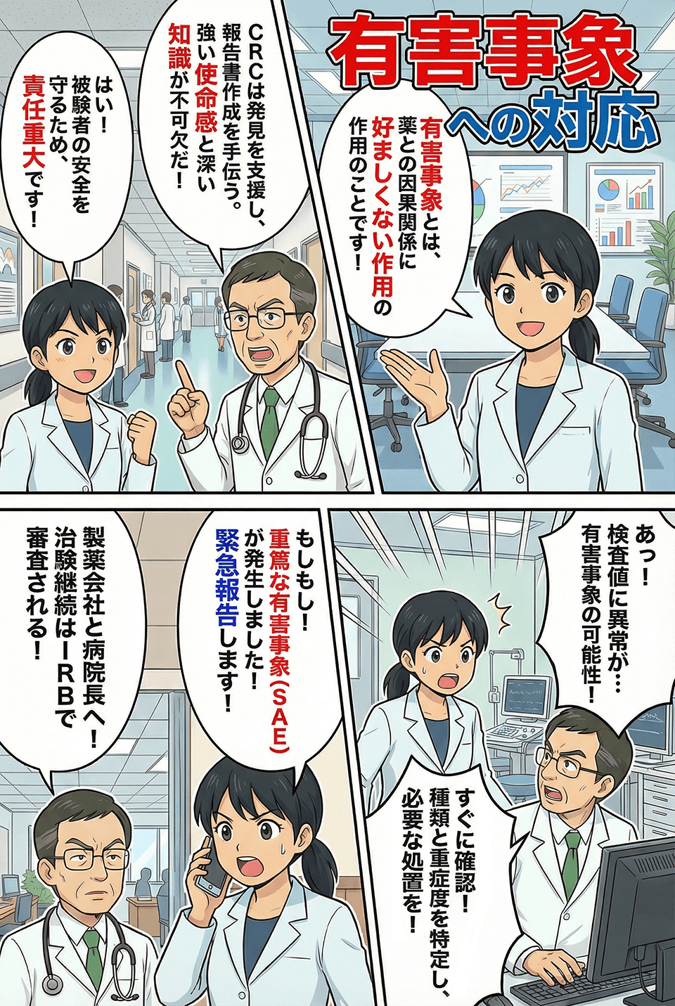 マンガでわかる有害事象への対応