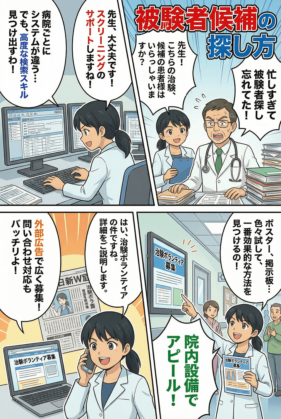 マンガでわかる被験者候補の探し方